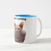 Grumpy Sphynx Cat Coffee Mug (Devant droit)