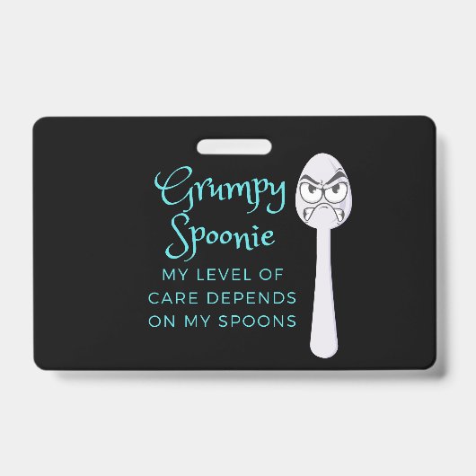 Grumpy Spoonie Badge (Voorkant)