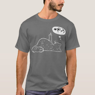 Grumpy Stubborn Cat Middle Finger Cat Kat Cursus T-shirt