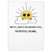 Grumpy sun Klembord (Achterkant)