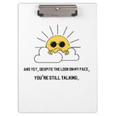 Grumpy sun Klembord (Voorkant)