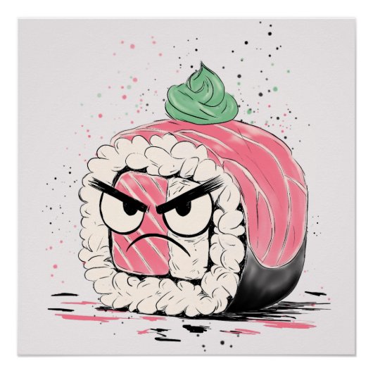 Grumpy Sushi Perfect Poster (Voorkant)