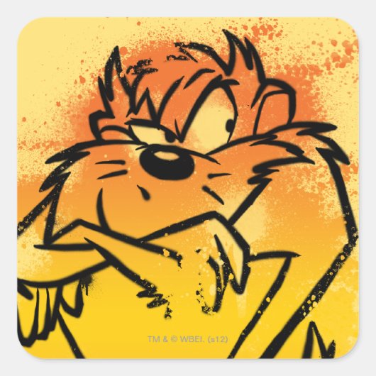 Grumpy TAZ™ Vierkante Sticker (Voorkant)