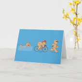 Grumpy Teds Triathlon - Carte de voeux (Fleur jaune)