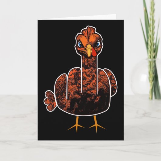 Grumpy Thanksgiving Turkije Kaart (Voorkant)