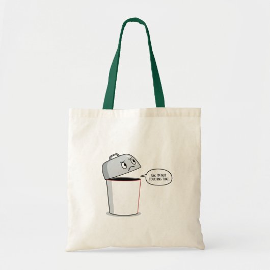 Grumpy Trash kan Cartoon Funny Gift Canvas tas (Voorkant)
