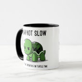 Grumpy Turtle Time Not Slow Funny Coffee Mug (Devant gauche)