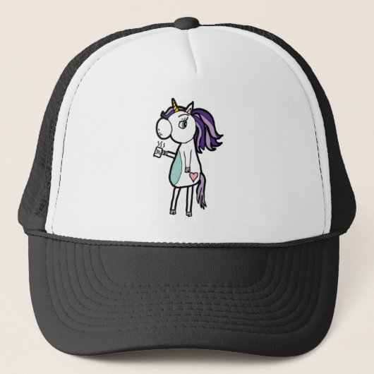 Grumpy Unicorn Trucker Pet (Voorkant)