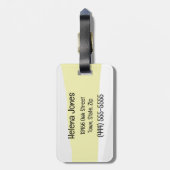 Grumpy varken neutrale tonen gepersonaliseerd bagagelabel (Achterkant verticaal)