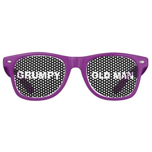 GRUMPY VIEUX HOMME FUNNY BIRTHDAY Party Lunettes d (Devant)