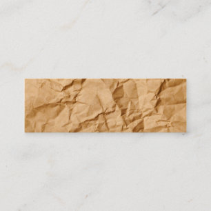 Grunde achtergrond van kreukvrij bruinpapier mini visitekaartje