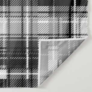 Grunde Zwart Wit Flanel Plaid Tartan Design Wandkleed