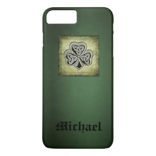 Grundge trendy gelukzak Ierse shamrock gepersonali iPhone 8 Plus / 7 Plus Hoesje