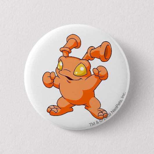 Grundo Oranje Ronde Button 5,7 Cm (Voorkant)