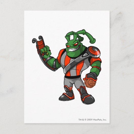 Grundo Virtupets Space Station Player Briefkaart (Voorkant)