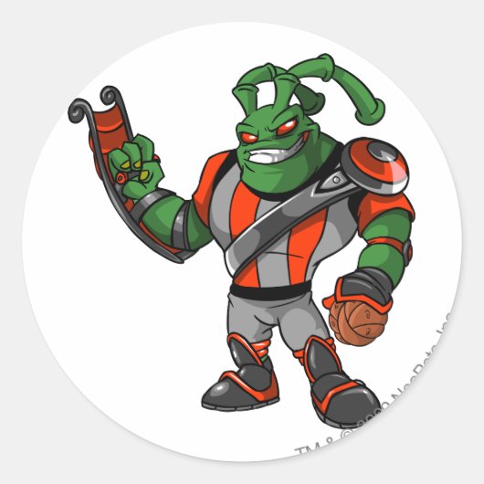 Grundo Virtupets Space Station Player Ronde Sticker (Voorkant)