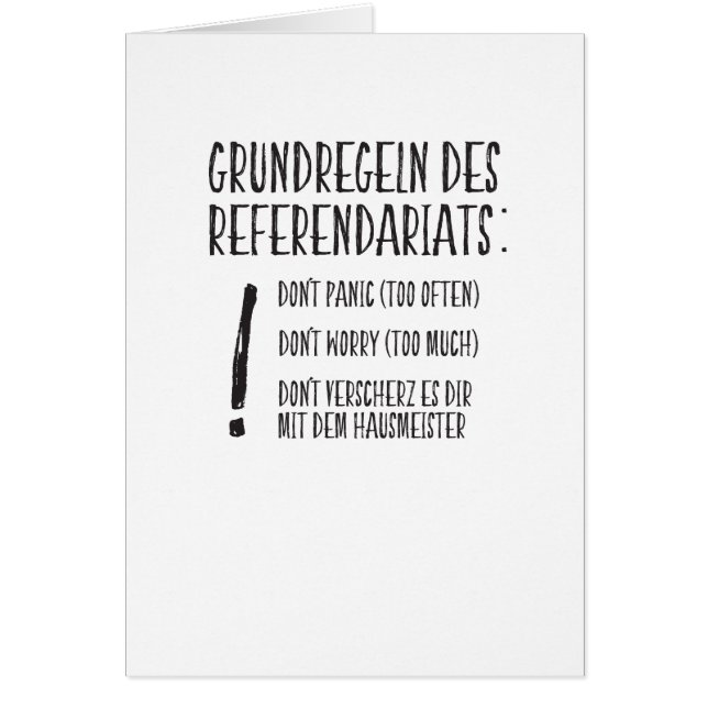 Grundregeln des Referendariats (Voorkant)