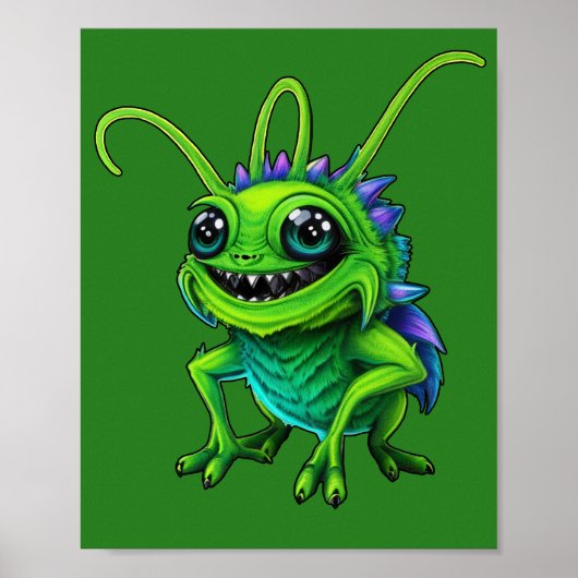 Grüne Monster-Grille - Poster (Voorkant)
