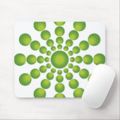 Grüner 70er Jahre-Style Muismat (Met muis)