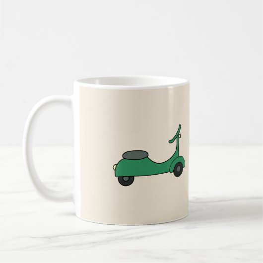 Grüner Roller Koffiemok (Links)