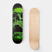 Grüner Vampirschädel Skateboard (Voorkant)