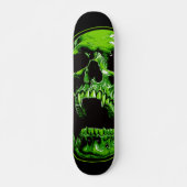 Grüner Vampirschädel Skateboard (Voorkant)