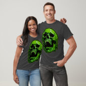 Grüner Vampirschädel T-shirt (Unisex)