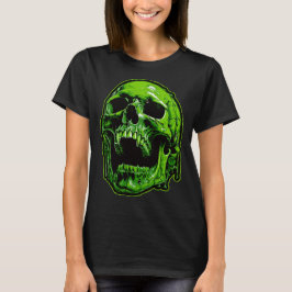Grüner Vampirschädel T-shirt