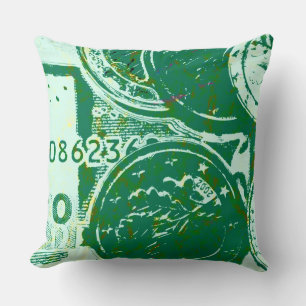 Grünes Geld Lumbar Pillow Kussen