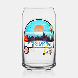 Grung Tep - Bangkok Thailand Reis Thai Blikvorm Glas