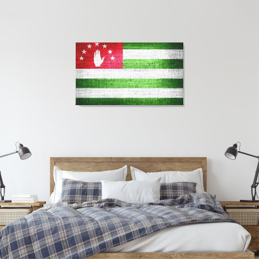 Grunge Abkhazia Flag Canvas Afdruk (Insitu (Slaapkamer))