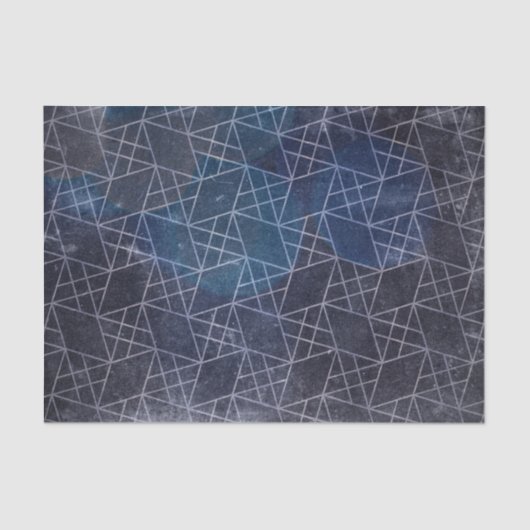 Grunge Abstracte textuur Chic Weathered Silver Blu Tissuepapier (Voorkant)