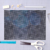 Grunge Abstracte textuur Chic Weathered Silver Blu Tissuepapier (Craft)