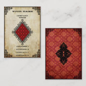 Grunge Ace of Diamonds Visitekaartje (Voorkant / Achterkant)