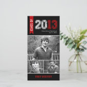  Grunge Afstuderen aankondiging fotokaart (Staand voorkant)