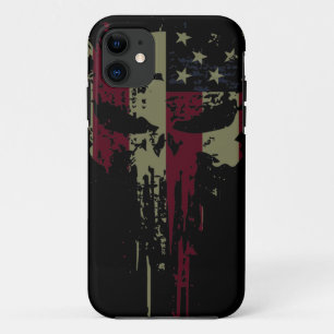 Grunge America skull Hoesje-Mate iPhone Case