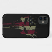 Grunge America skull Hoesje-Mate iPhone Case (Achterkant (horizontaal))