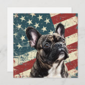 Grunge American Flag French Bulldog (Voorkant / Achterkant)