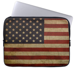  Grunge American Flag laptophoes Laptop Sleeve