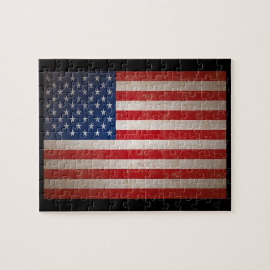 Grunge American Flag Patriotic Design Legpuzzel (Horizontaal)