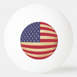 Grunge American Flag wereldbol-vormige Pingpongballen