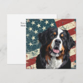 Grunge Amerikaanse vlag Bernese Berghond (Voorkant / Achterkant)