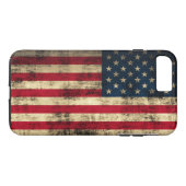 Grunge Amerikaanse Vlag Case-Mate iPhone Case (Achterkant (Horizontaal))