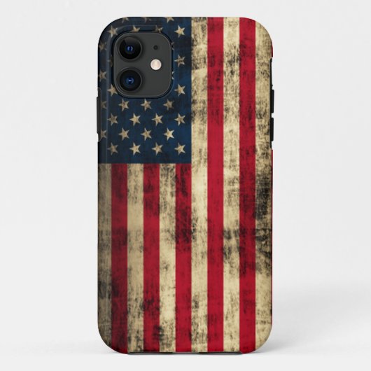 Grunge Amerikaanse Vlag Case-Mate iPhone Case (Achterkant)