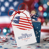 Grunge Amerikaanse Vlag Gelukkig 4 juli ID1104 Cadeaulabel