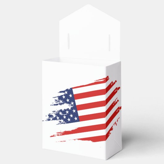 Grunge Amerikaanse vlag Happy 4th juli ID1104 Bedankdoosjes (Geopend)