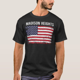 Grunge Amerikaanse vlag Madison T-shirt