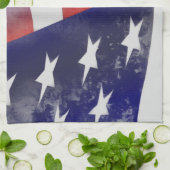 Grunge Amerikaanse vlag Theedoek (Gevouwen)