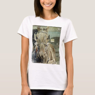 Grunge Amish Buggy Horse T-shirt