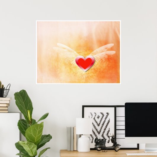 Grunge amour poster (Bureau à domicile)